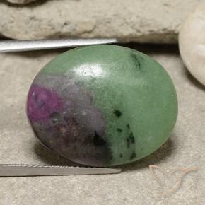 Rubi-Zoisite Multicolorido Natural 27.80ct, oval, Opaco
