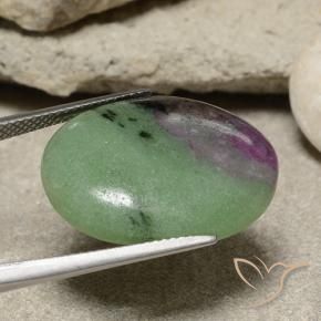 Rubi-Zoisite Multicolorido Natural 27.80ct, oval, Opaco