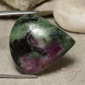 Rubi-Zoisite Multicolorido Natural 34.84ct, Formato de pêra, Opaco