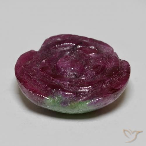 Rubi-Zoisite Multicolorido Natural 20.70ct, Flor cortada, Opaco