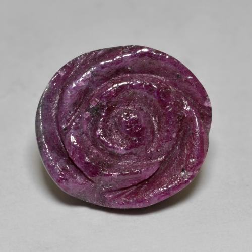Rubi-Zoisite framboesa vermelha Natural 16.43ct, Flor cortada, Opaco