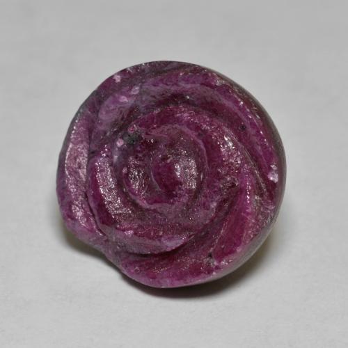 Rubi-Zoisite framboesa vermelha Natural 16.43ct, Flor cortada, Opaco