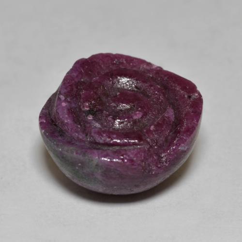 Rubi-Zoisite framboesa vermelha Natural 16.43ct, Flor cortada, Opaco