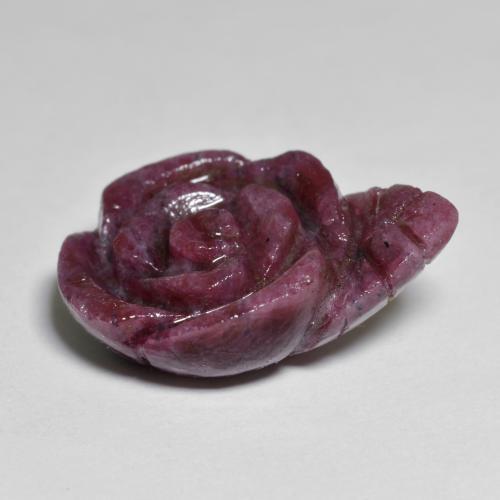 Rubi-Zoisite roxo médio Natural 17.44ct, Flor cortada, Opaco