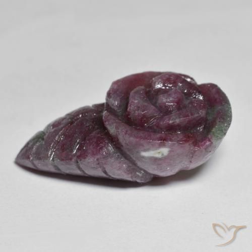 Rubi-Zoisite Multicolorido Natural 19.47ct, Flor cortada, Opaco