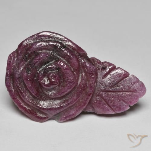 27.03ct Natural Vermelho escuro Rubi-Zoisite, Flor cortada, Opaco