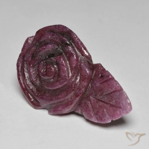 Rubi-Zoisite Vermelho escuro Natural 27.03ct, Flor cortada, Opaco