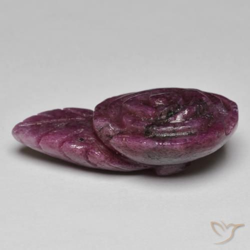 Rubi-Zoisite Vermelho escuro Natural 27.03ct, Flor cortada, Opaco