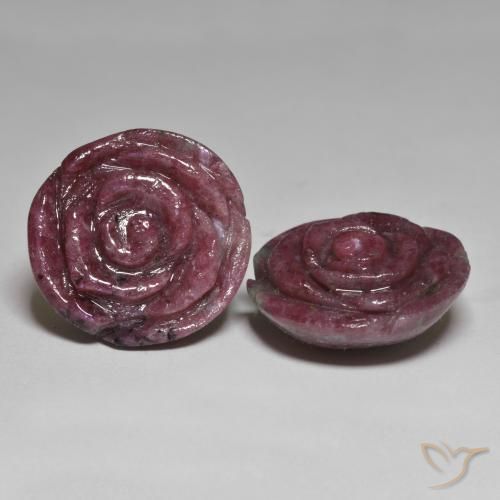 Pedras preciosas de Rubi-Zoisite Multicolorido natural de 59.96 ct, Flor cortada, Opaco