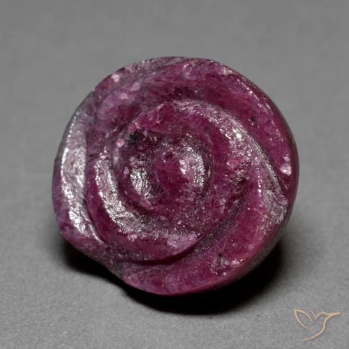 16.43ct Natural Roxo médio-escuro Rubi-Zoisite, Flor cortada, Opaco