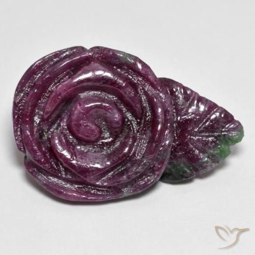 Rubi-Zoisite Multicolorido Natural 30.44ct, Flor cortada, Opaco