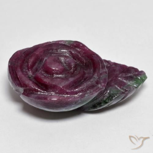 Rubi-Zoisite Multicolorido Natural 30.44ct, Flor cortada, Opaco