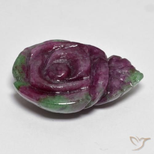 Rubi-Zoisite Multicolorido Natural 23.91ct, Flor cortada, Opaco