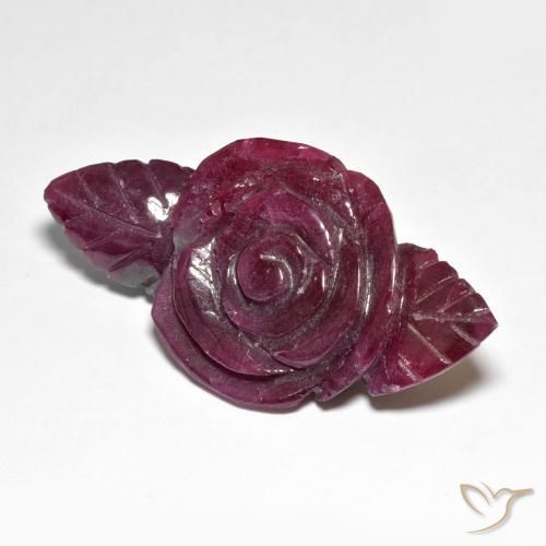 Rubi-Zoisite Vinho vermelho Natural 73.22ct, Flor cortada, Opaco