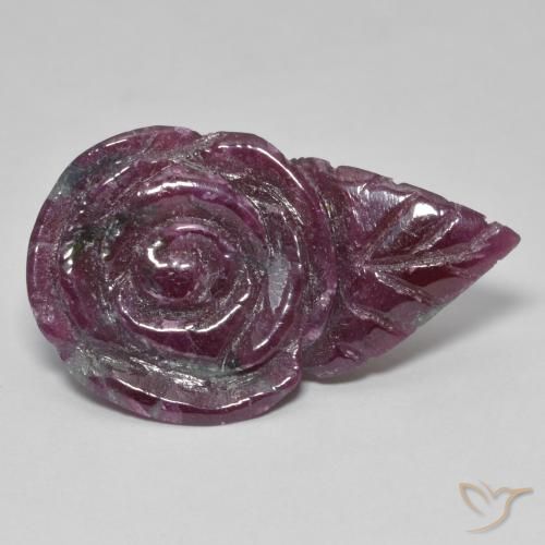 Rubi-Zoisite Multicolorido Natural 37.52ct, Flor cortada, Opaco