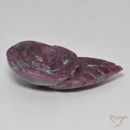 Rubi-Zoisite Multicolorido Natural 37.52ct, Flor cortada, Opaco