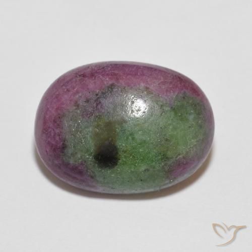8.89ct Natural Multicolorido Rubi-Zoisite, oval, Opaco
