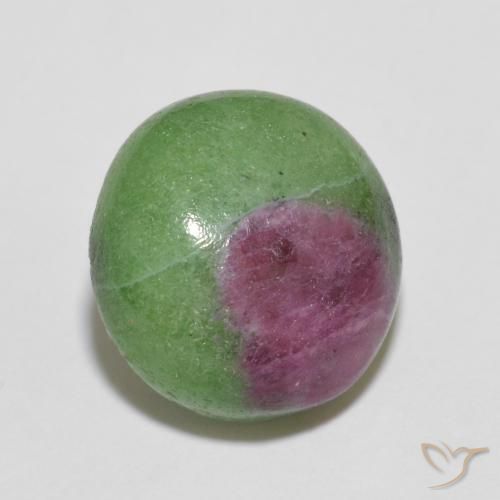 Rubi-Zoisite Multicolorido Natural 6.36ct, Redondo, Opaco