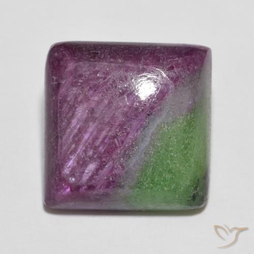 7.66ct Natural Multicolorido Rubi-Zoisite, Quadrado, Opaco