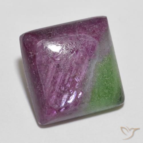 Rubi-Zoisite Multicolorido Natural 7.66ct, Quadrado, Opaco