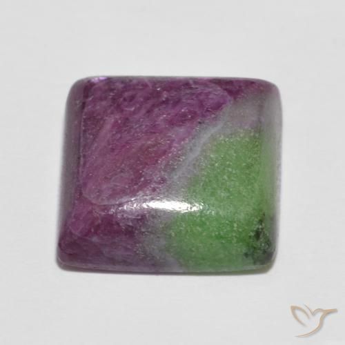 Rubi-Zoisite Multicolorido Natural 7.66ct, Quadrado, Opaco