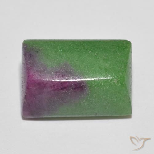 9.04ct Natural Multicolorido Rubi-Zoisite, baguete, Opaco