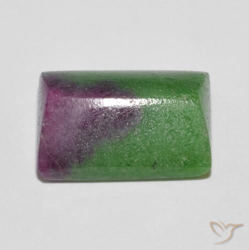 Rubi-Zoisite Multicolorido Natural 9.04ct, baguete, Opaco