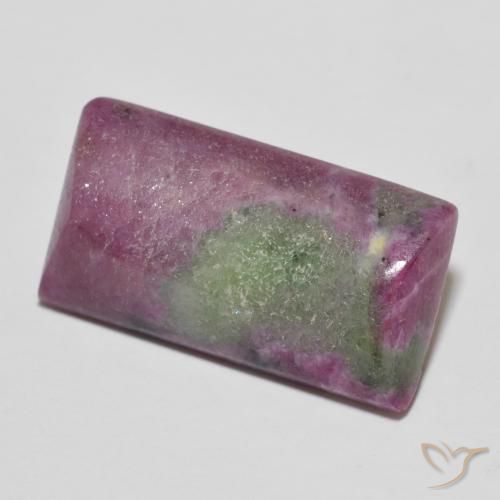 Rubi-Zoisite Multicolorido Natural 9.88ct, baguete, Opaco