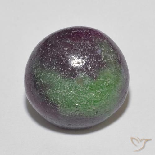 8.90ct Natural Multicolorido Rubi-Zoisite, Redondo, Opaco