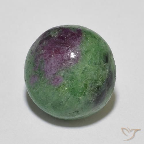 Rubi-zoisita multicolorido natural 5,39ct, corte redondo, opaco
