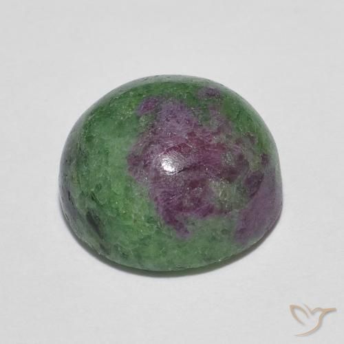 Rubi-zoisita multicolorido natural 5,39ct, corte redondo, opaco