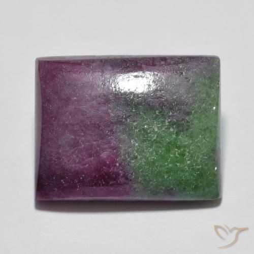 Rubi-Zoisite Multicolorido Natural 8.98ct, baguete, Opaco