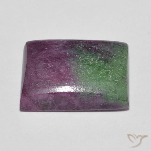 Rubi-Zoisite Multicolorido Natural 8.98ct, baguete, Opaco