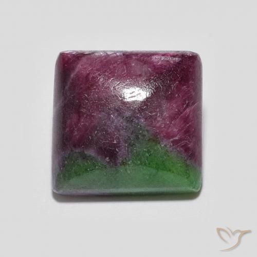 Rubi-Zoisite Multicolorido Natural 7.55ct, Quadrado, Opaco