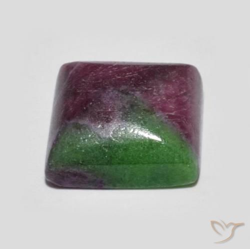 Rubi-Zoisite Multicolorido Natural 7.55ct, Quadrado, Opaco