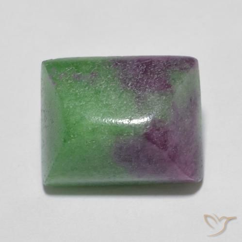 6.89ct Natural Multicolorido Rubi-Zoisite, baguete, Opaco