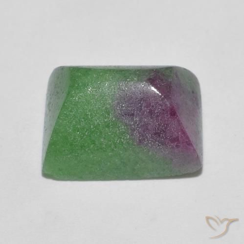 Rubi-Zoisite Multicolorido Natural 6.89ct, baguete, Opaco