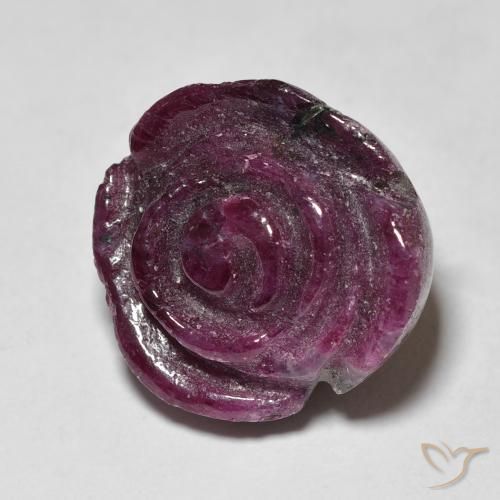 Rubi-Zoisite Magenta-rosa escuro Natural 23.09ct, Flor cortada, Opaco