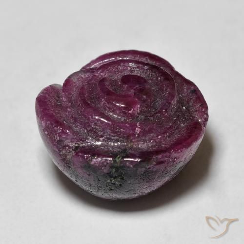 Rubi-Zoisite Magenta-rosa escuro Natural 23.09ct, Flor cortada, Opaco