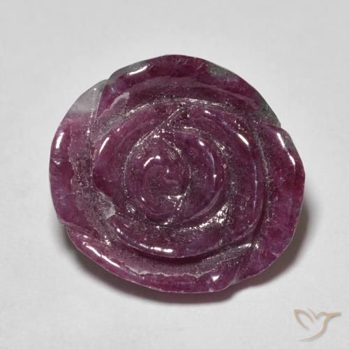 18.16ct Natural Roxo escuro Rubi-Zoisite, Flor cortada, Opaco