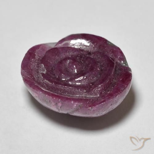 Rubi-Zoisite Roxo escuro Natural 18.16ct, Flor cortada, Opaco