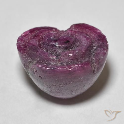 Rubi-Zoisite Roxo profundo Natural 19.58ct, Flor cortada, Opaco