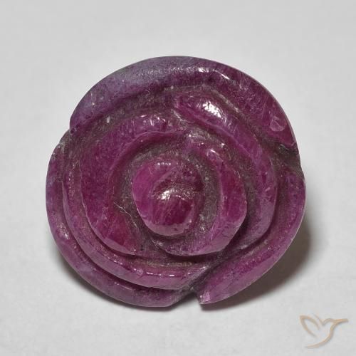 17.52ct Natural Sangria Roxa Rubi-Zoisite, Flor cortada, Opaco