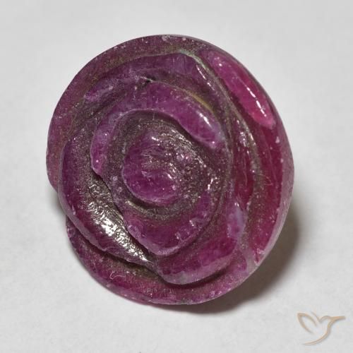 Rubi-Zoisite Medium Dark-Purple Natural 17.44ct, Flor cortada, Opaco
