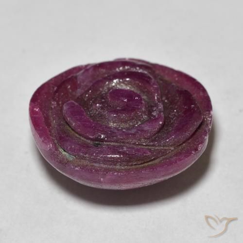 Rubi-Zoisite Medium Dark-Purple Natural 17.44ct, Flor cortada, Opaco