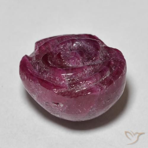 Rubi-Zoisite roxo avermelhado Natural 15.95ct, Flor cortada, Opaco