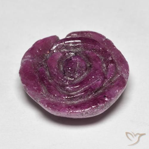 Rubi-Zoisite Medium Dark-Purple Natural 15.77ct, Flor cortada, Opaco