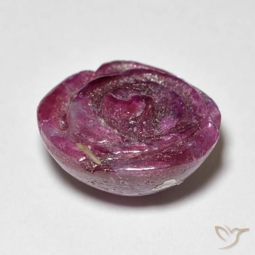 Rubi-Zoisite Medium Dark-Purple Natural 15.60ct, Flor cortada, Opaco