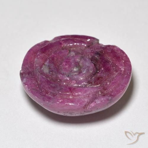 Rubi-Zoisite roxo avermelhado Natural 16.66ct, Flor cortada, Opaco