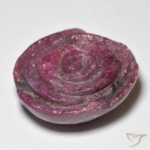 Rubi-Zoisite Medium Dark-Purple Natural 35.76ct, Flor cortada, Opaco